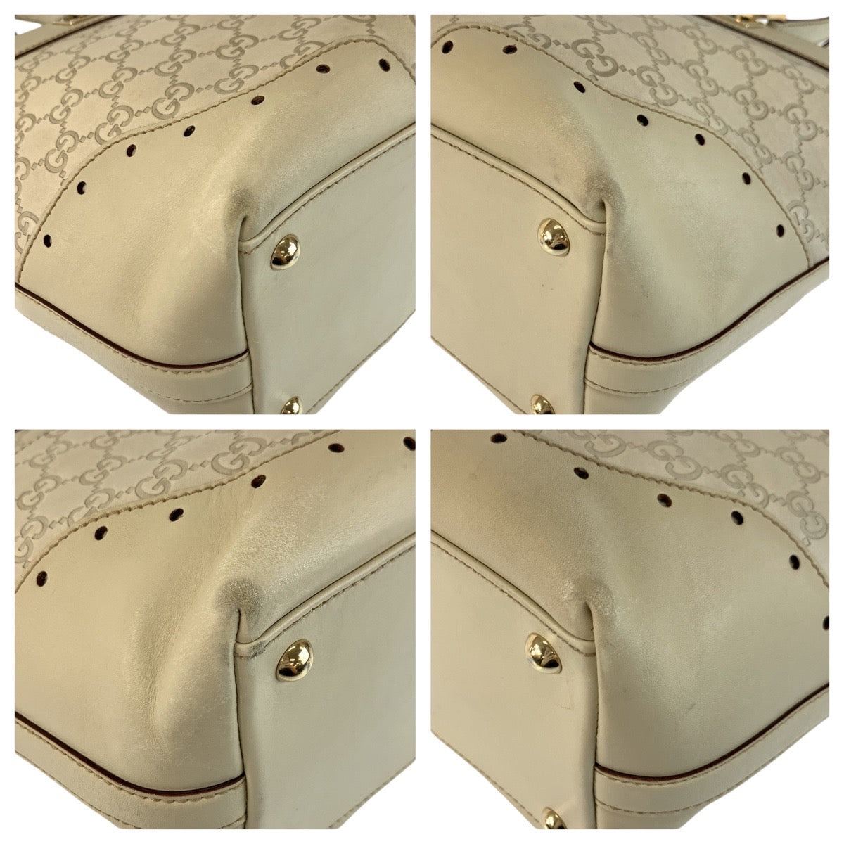 24349
GUCCI グッチ グッチシマ アイボリー ゴールド金具 レザー 145993 トートバッグ ショルダーバッグ レディース AB35