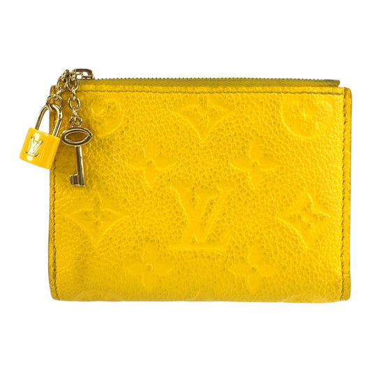 24352
LOUIS VUITTON ルイヴィトン モノグラム アンプラント ポルトフォイユ リサ イエロー ゴールド金具 レザー M13579 折財布 コンパクトウォレット レディース AB36