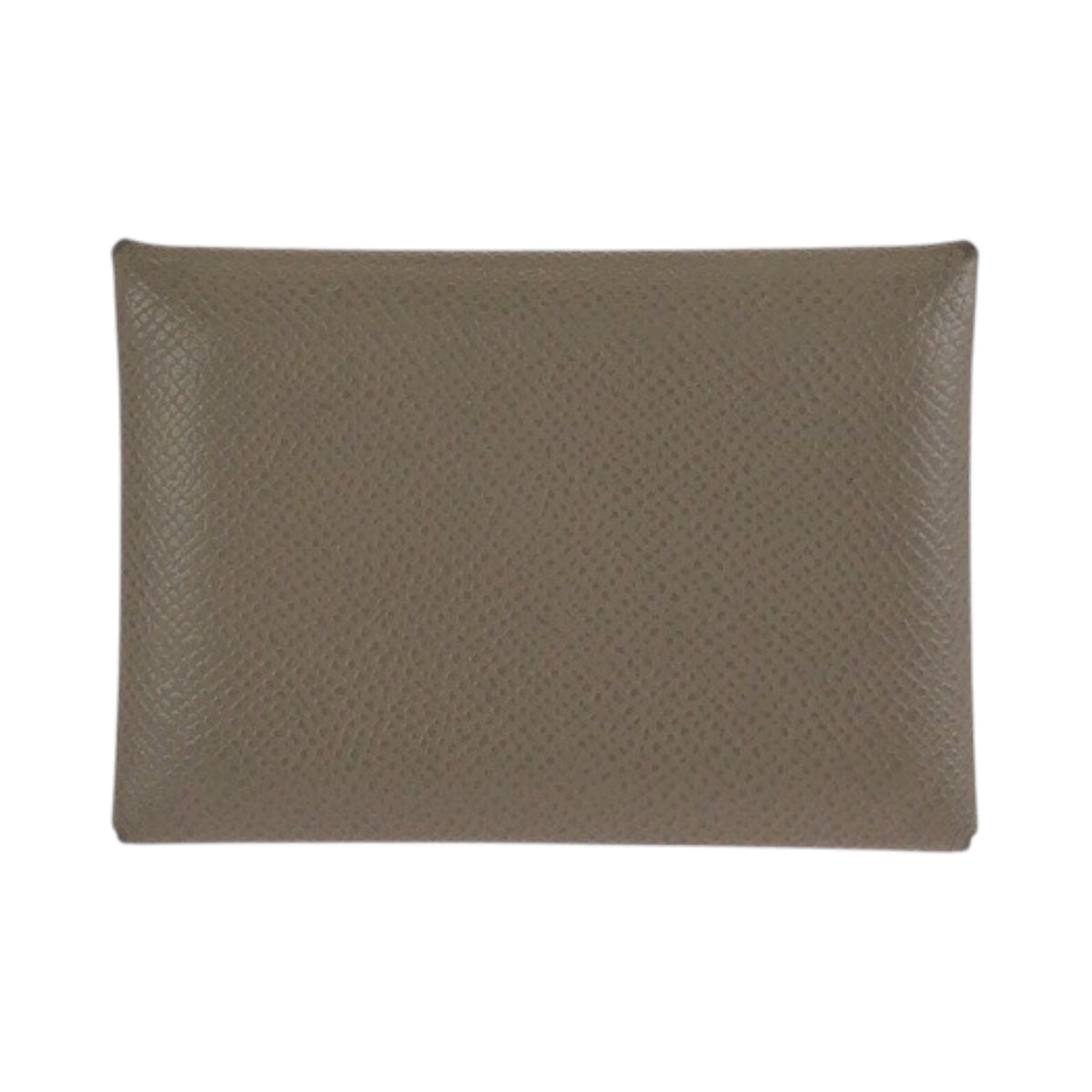 24353
HERMES エルメス カルヴィ デュオ エトゥープ グレージュ シルバー金具 シェーブル カードケース 名刺入れ コインケース W刻印 レディース ABP42