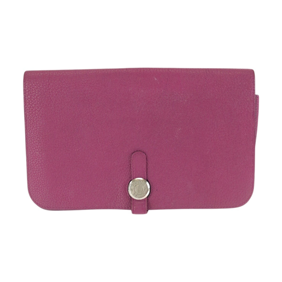 24354
HERMES エルメス ドゴン GM ローズパープル ピンク シルバー金具 トゴ 長財布 ロングウォレット C刻印 レディース AB35