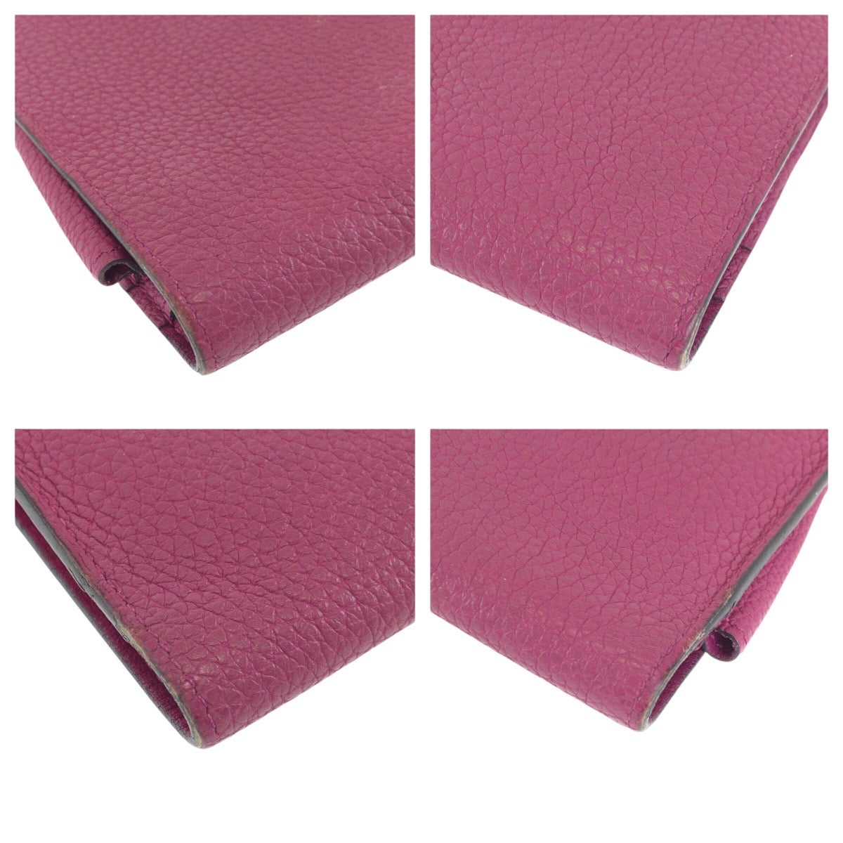 24354
HERMES エルメス ドゴン GM ローズパープル ピンク シルバー金具 トゴ 長財布 ロングウォレット C刻印 レディース AB35