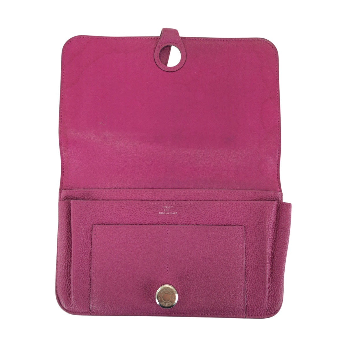 24354
HERMES エルメス ドゴン GM ローズパープル ピンク シルバー金具 トゴ 長財布 ロングウォレット C刻印 レディース AB35