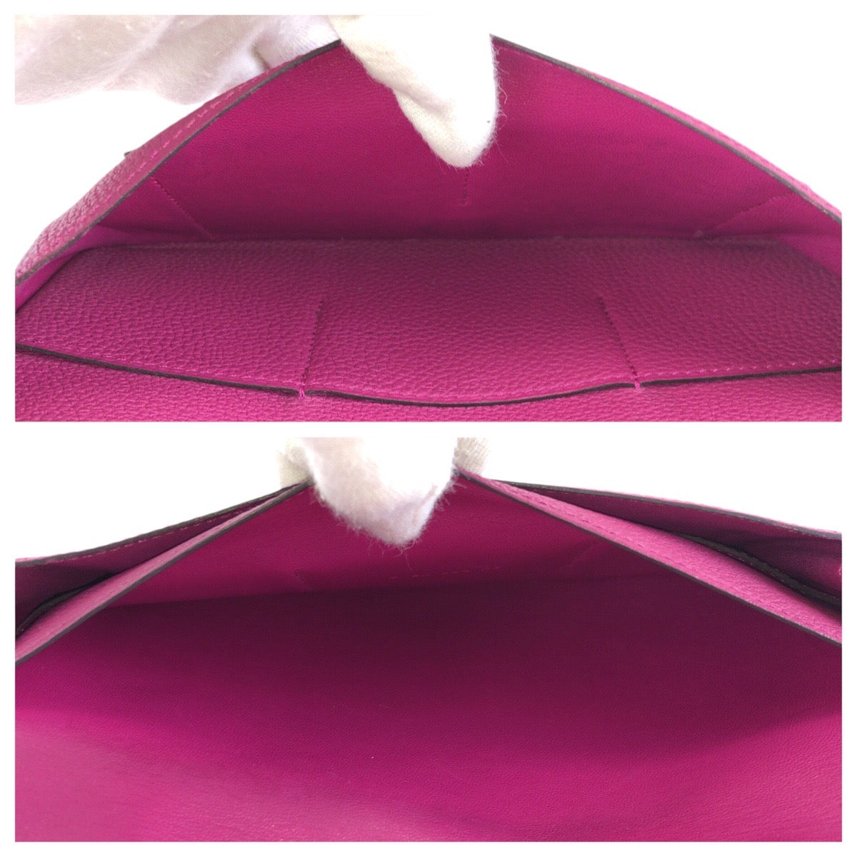 24354
HERMES エルメス ドゴン GM ローズパープル ピンク シルバー金具 トゴ 長財布 ロングウォレット C刻印 レディース AB35