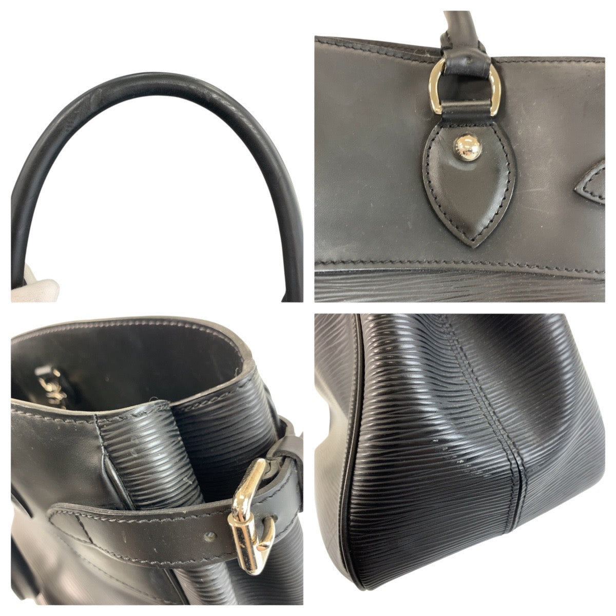 24355
LOUIS VUITTON ルイヴィトン エピ パッシィPM ノワール ブラック シルバー金具 レザー M59262 ハンドバッグ トートバッグ レディース AB56