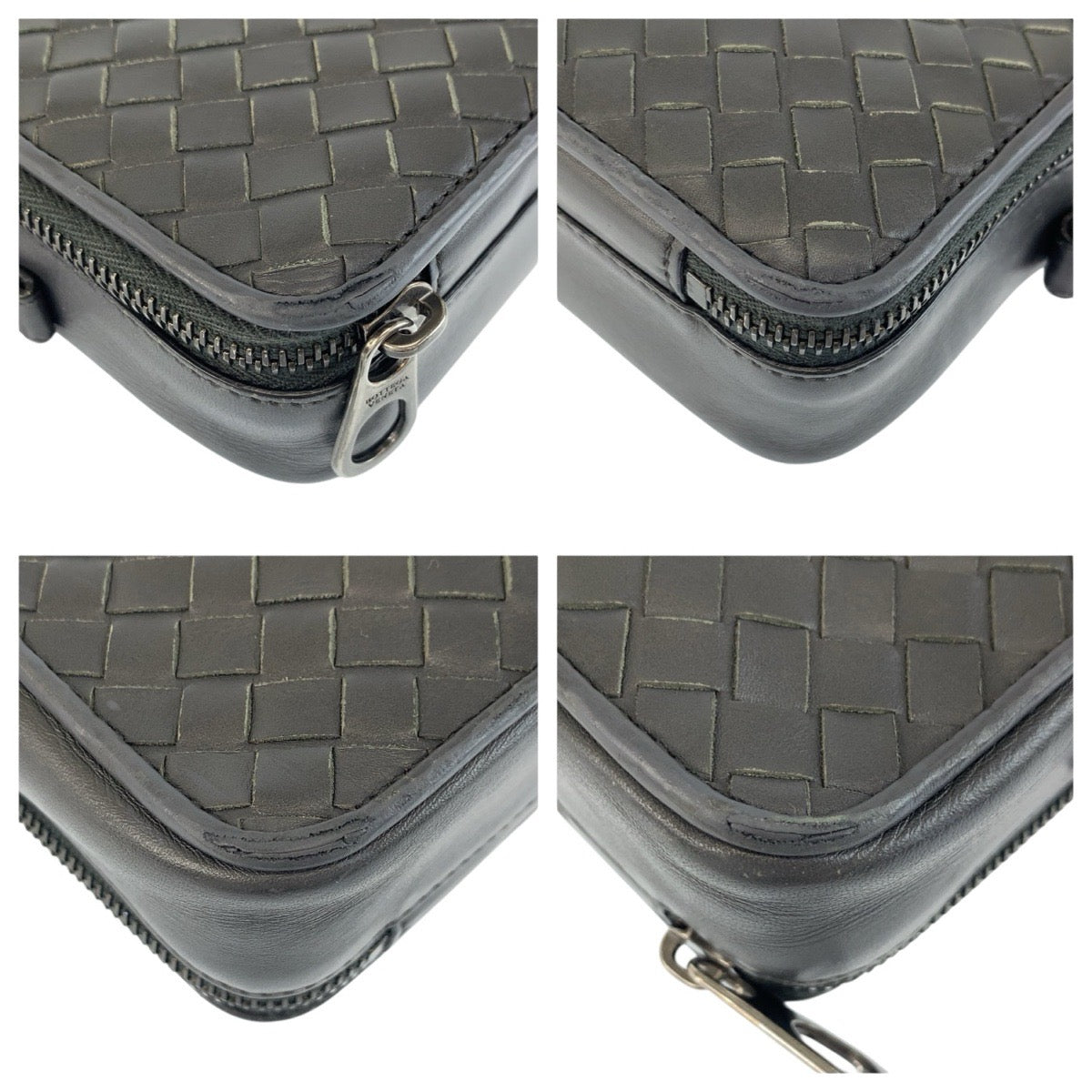 24359
BOTTEGAVENETA ボッテガヴェネタ イントレチャート グレー レザー B03066889Y クラッチバッグ セカンドバッグ メンズ AB30