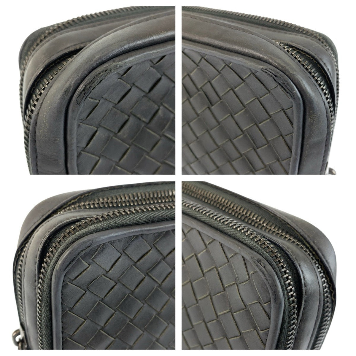 24359
BOTTEGAVENETA ボッテガヴェネタ イントレチャート グレー レザー B03066889Y クラッチバッグ セカンドバッグ メンズ AB30