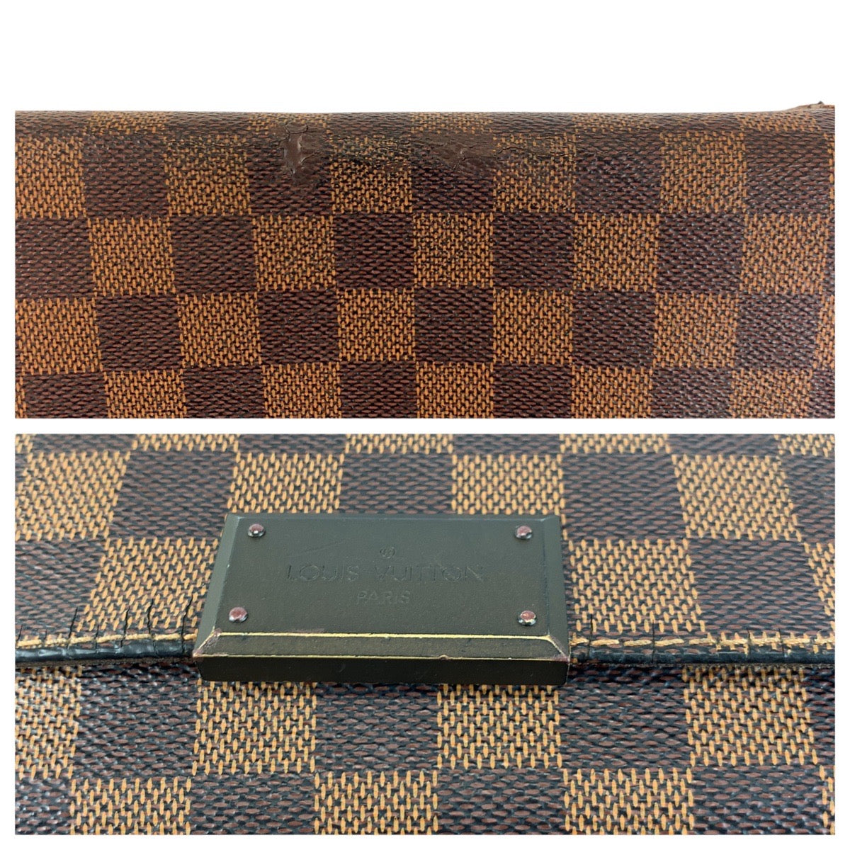 24361
LOUIS VUITTON ルイヴィトン ダミエ ディストリクトPM ブラウン PVC N41213 ショルダーバッグ ポシェット レディース B42