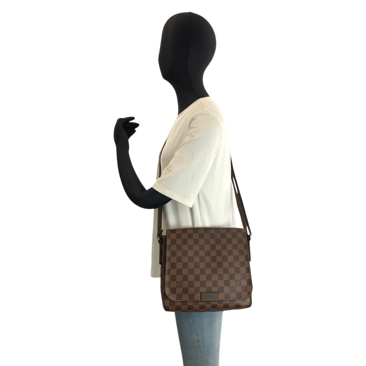 24361
LOUIS VUITTON ルイヴィトン ダミエ ディストリクトPM ブラウン PVC N41213 ショルダーバッグ ポシェット レディース B42