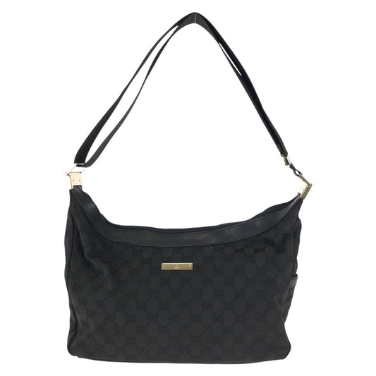 24362
GUCCI グッチ ブラック 黒 ゴールド金具 GGキャンバス / レザー 019 0432 ショルダーバッグ レディース ABP35