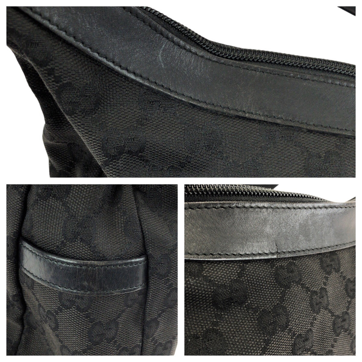 24362
GUCCI グッチ ブラック 黒 ゴールド金具 GGキャンバス / レザー 019 0432 ショルダーバッグ レディース ABP35