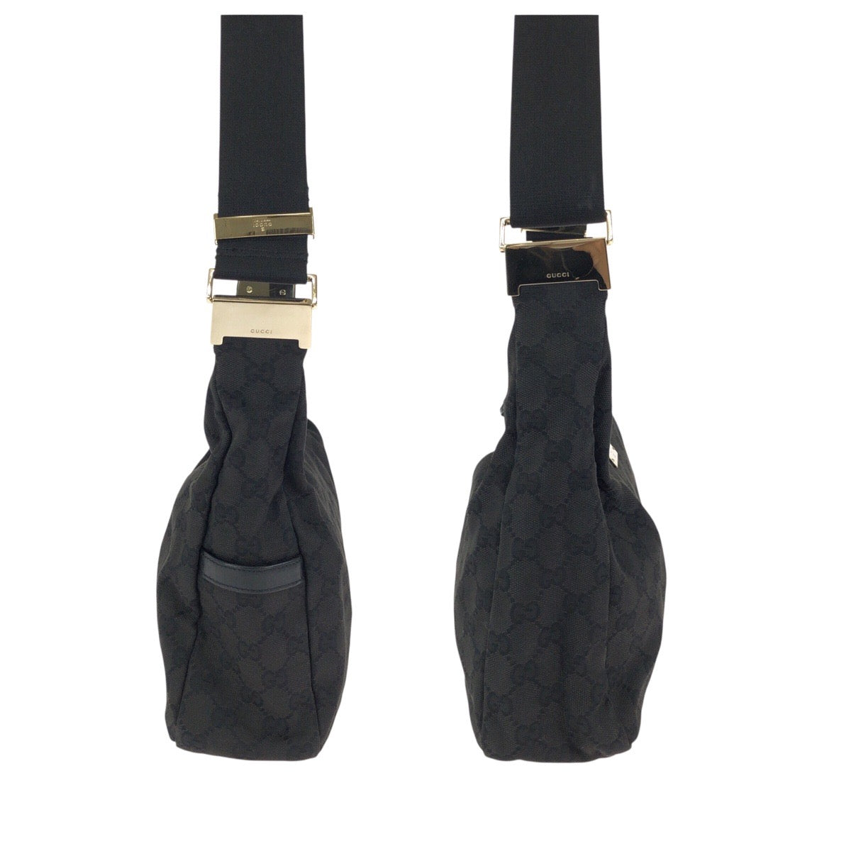 24362
GUCCI グッチ ブラック 黒 ゴールド金具 GGキャンバス / レザー 019 0432 ショルダーバッグ レディース ABP35