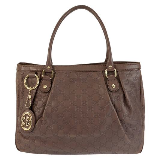 24363
GUCCI グッチ グッチシマ スーキー ブラウン ゴールド金具 レザー 296835 トートバッグ ハンドバッグ レディース AB28
