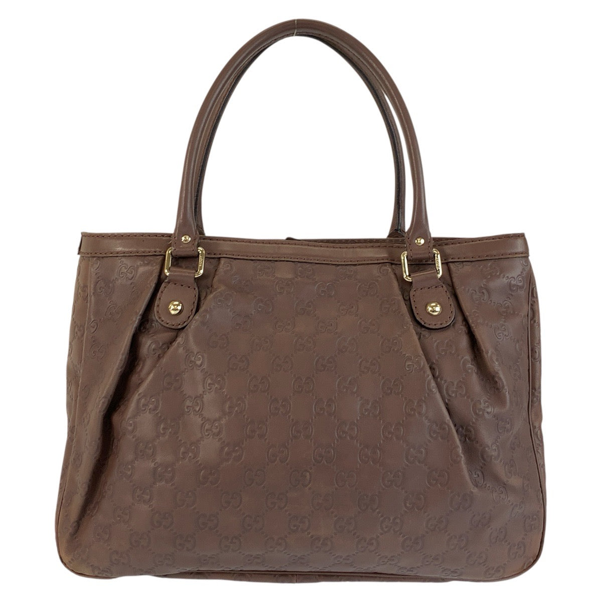 24363
GUCCI グッチ グッチシマ スーキー ブラウン ゴールド金具 レザー 296835 トートバッグ ハンドバッグ レディース AB28