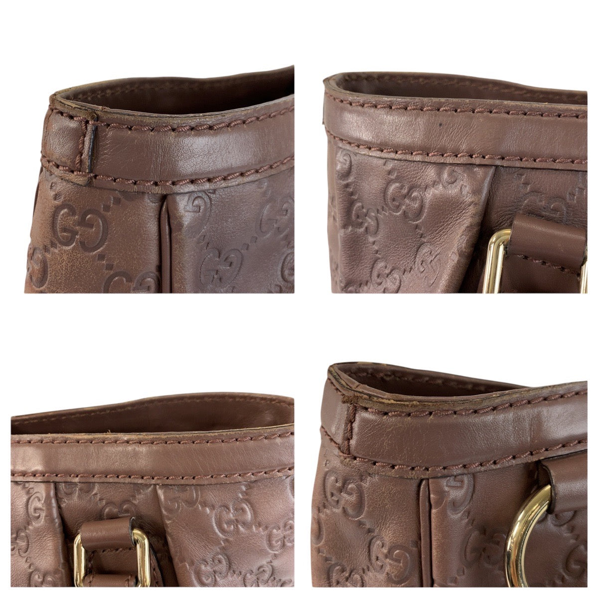 24363
GUCCI グッチ グッチシマ スーキー ブラウン ゴールド金具 レザー 296835 トートバッグ ハンドバッグ レディース AB28