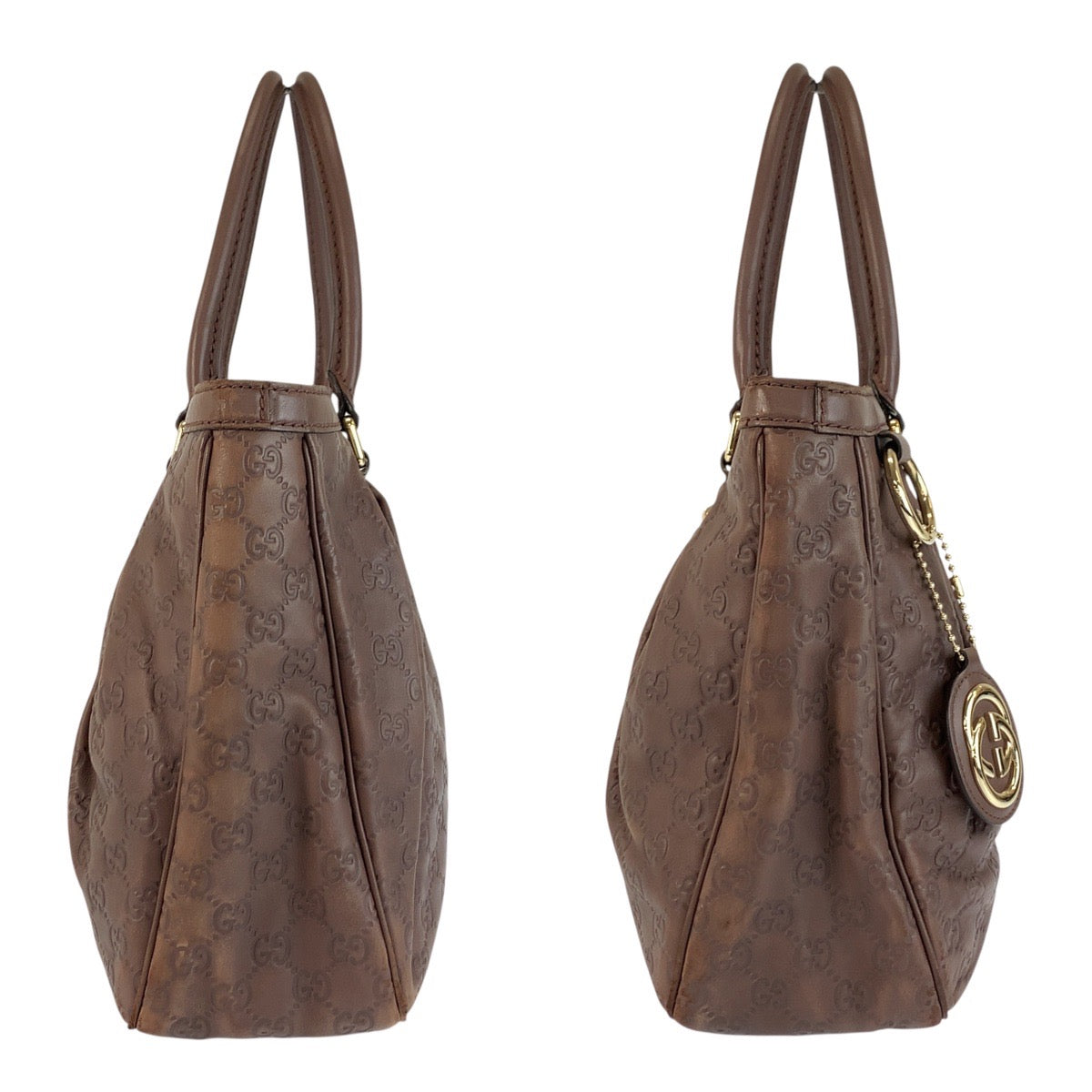24363
GUCCI グッチ グッチシマ スーキー ブラウン ゴールド金具 レザー 296835 トートバッグ ハンドバッグ レディース AB28