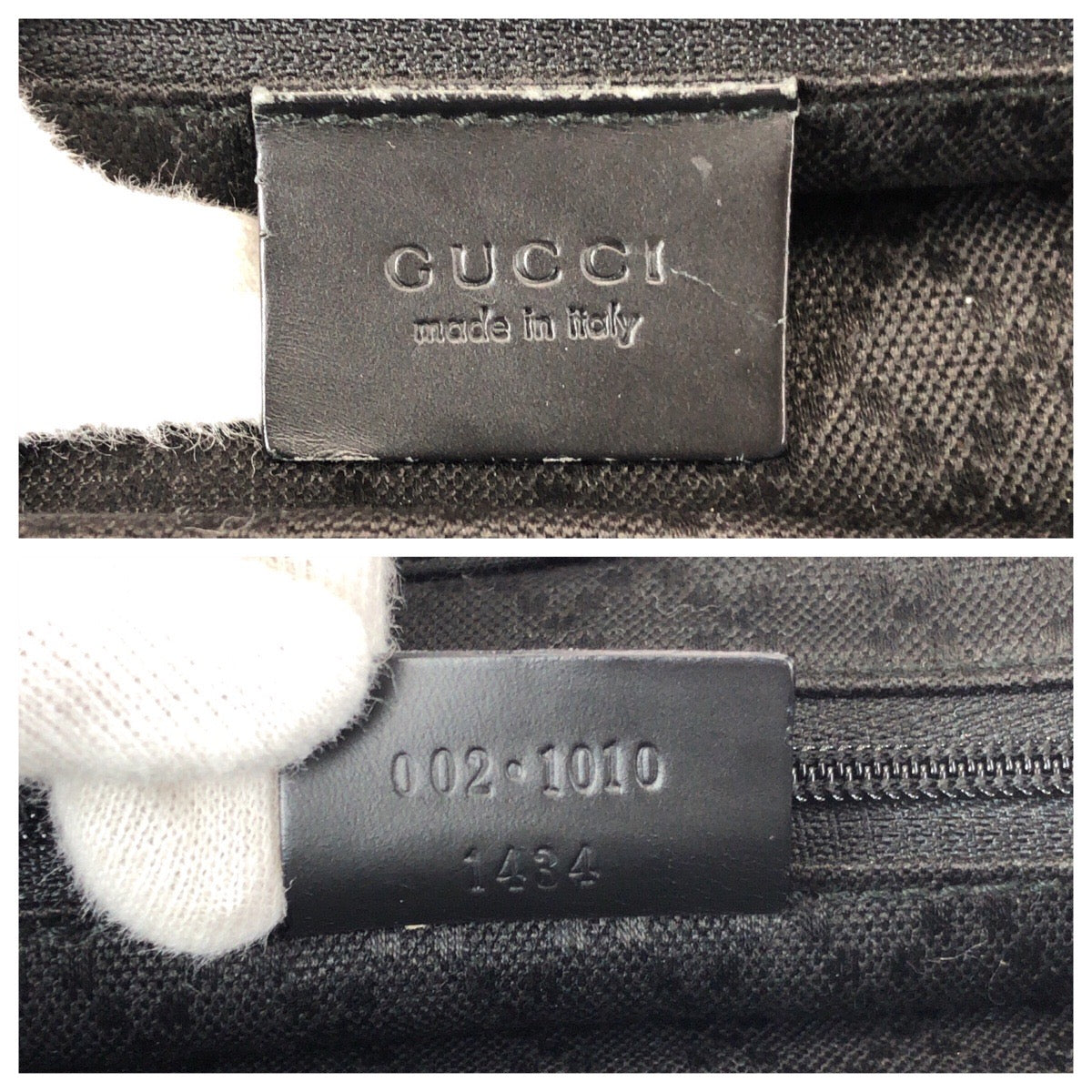 24365
GUCCI グッチ バンブー ブラック 黒 シルバー金具 ナイロン 002 1010 トートバッグ ハンドバッグ レディース AB28
