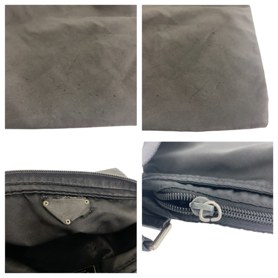 24366
PRADA プラダ テスート 三角ロゴプレート ブラック 黒 シルバー金具 ナイロン ショルダーバッグ メッセンジャーバッグ レディース AB21