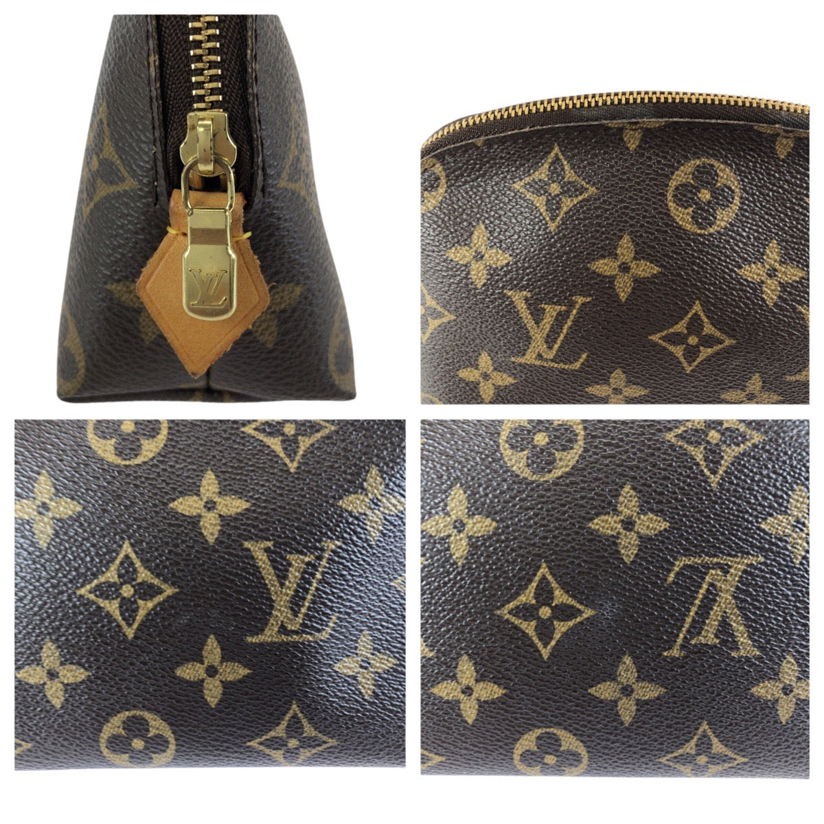 24373
LOUIS VUITTON ルイヴィトン モノグラム ポシェット コスメティック PM ブラウン ゴールド金具 PVC M47515 ポーチ メイクポーチ 小物入れ レディース AB30