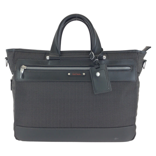 24375
Paul Smith ポール スミス ヘリンボーン ソフトコレクション ブラック 黒 シルバー金具 ポリエステル / ポリウレタン / レザー ビジネスバッグ ブリーフケース ハンドバッグ メンズ AB14