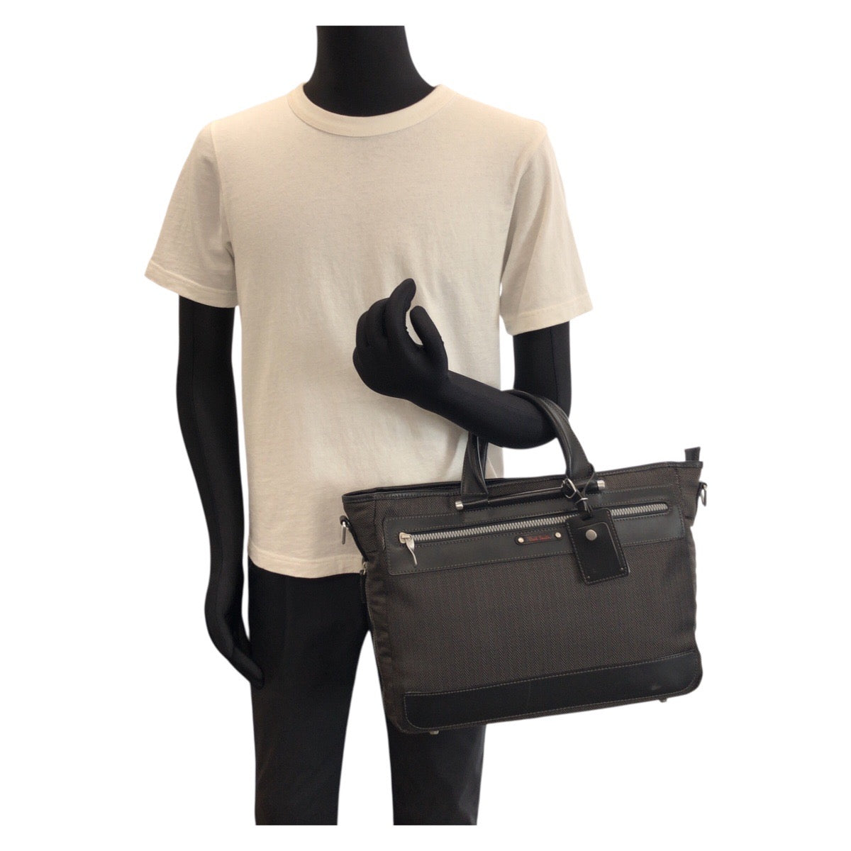 24375
Paul Smith ポール スミス ヘリンボーン ソフトコレクション ブラック 黒 シルバー金具 ポリエステル / ポリウレタン / レザー ビジネスバッグ ブリーフケース ハンドバッグ メンズ AB14