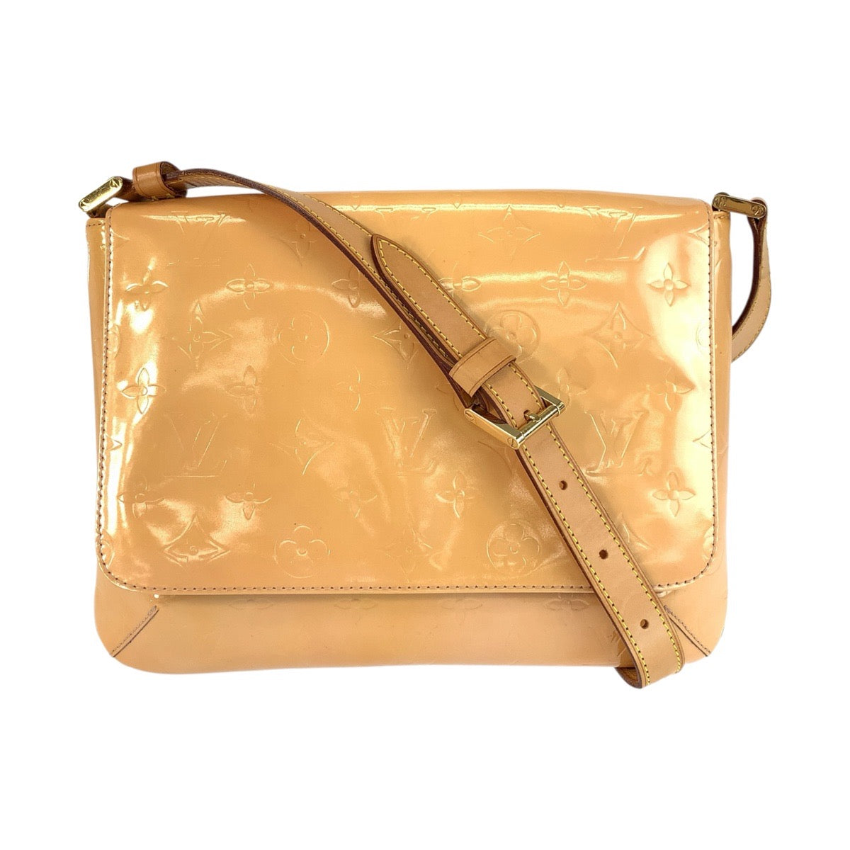 24376
LOUIS VUITTON ルイヴィトン ヴェルニ トンプソンストリート ベージュ ゴールド金具 パテントレザー M91070 ショルダーバッグ ハンドバッグ レディース AB30
