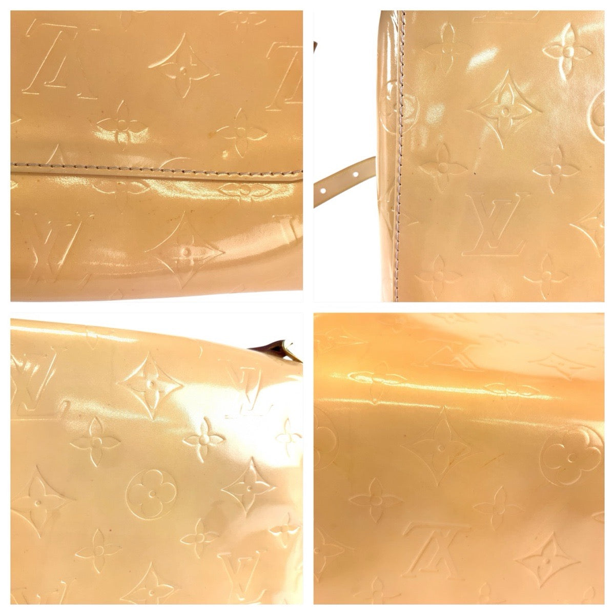 24376
LOUIS VUITTON ルイヴィトン ヴェルニ トンプソンストリート ベージュ ゴールド金具 パテントレザー M91070 ショルダーバッグ ハンドバッグ レディース AB30