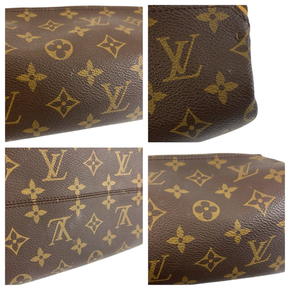 24377
LOUIS VUITTON ルイヴィトン モノグラム トゥルース パット プレシオン ブラウン ゴールド金具 PVC M47636 ポーチ マルチポーチ レディース ABP36