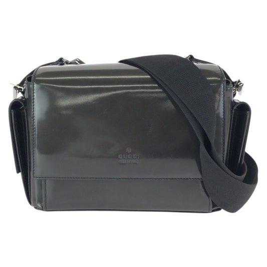 24378
GUCCI グッチ グレー カーキ ブラック エナメル 001 3278 ショルダーバッグ メッセンジャーバッグ レディース ABP36