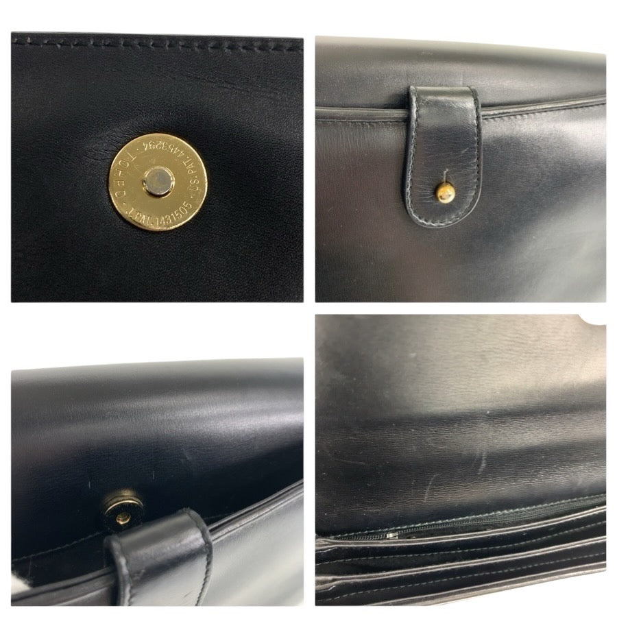 24382
GUCCI グッチ ブラック 黒 ゴールド金具 レザー 004 106 0024 ショルダーバッグ クラッチバッグ レディース A42