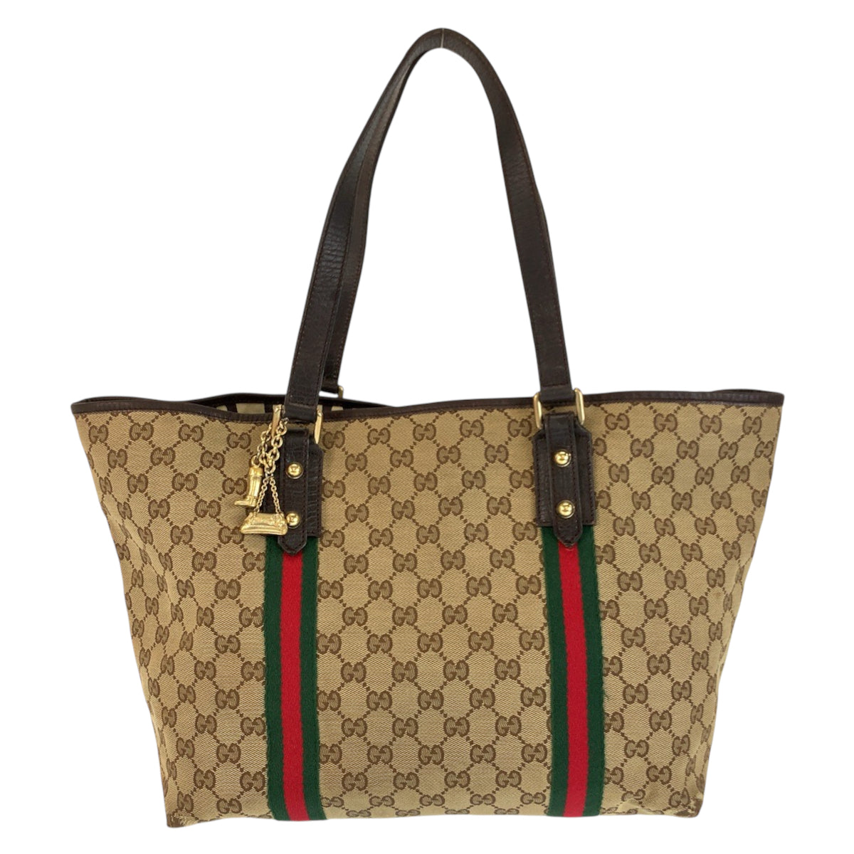 24383
GUCCI グッチ シェリーライン ベージュ ブラウン ゴールド金具 GGキャンバス 139260 トートバッグ ショルダーバッグ レディース AB23