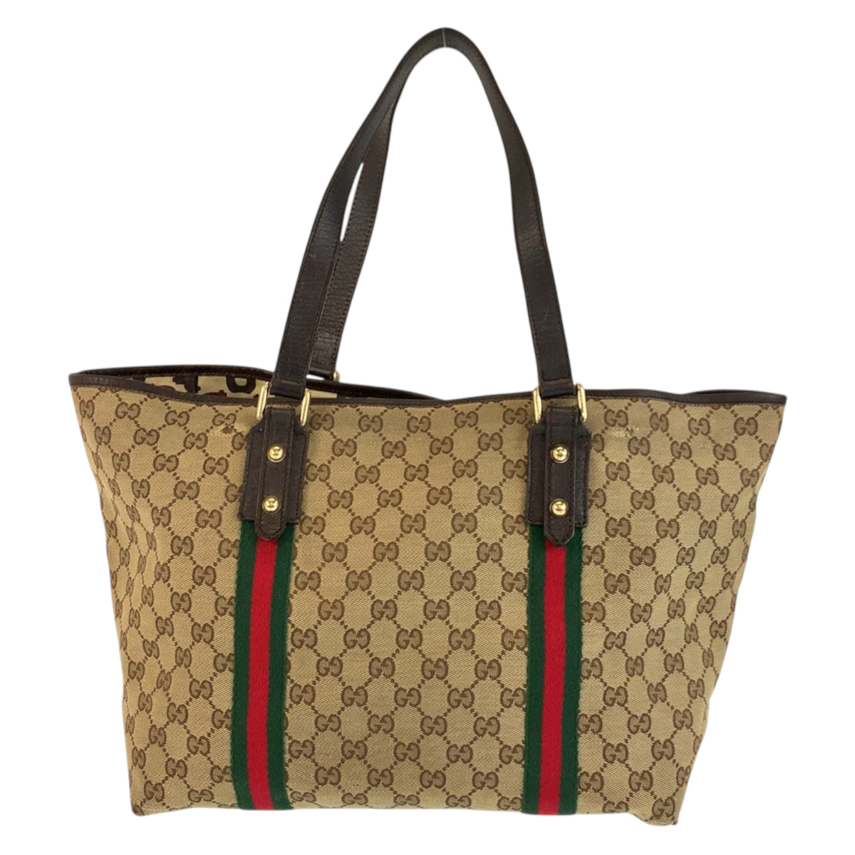 24383
GUCCI グッチ シェリーライン ベージュ ブラウン ゴールド金具 GGキャンバス 139260 トートバッグ ショルダーバッグ レディース AB23