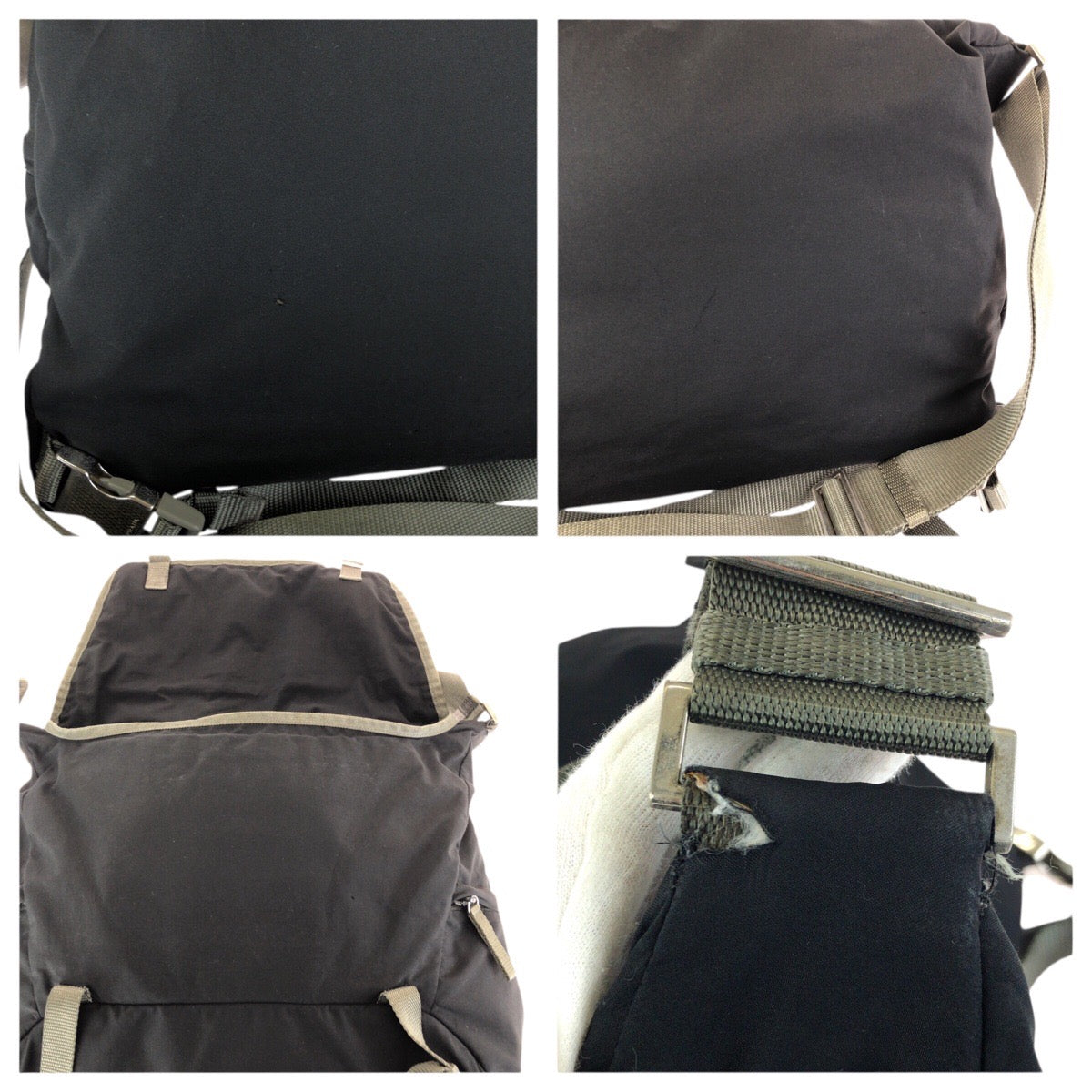 24385
PRADA SPORTS プラダスポーツ スポーツライン ブラック グレー シルバー金具 ナイロン ショルダーバッグ メッセンジャーバッグ レディース AB35