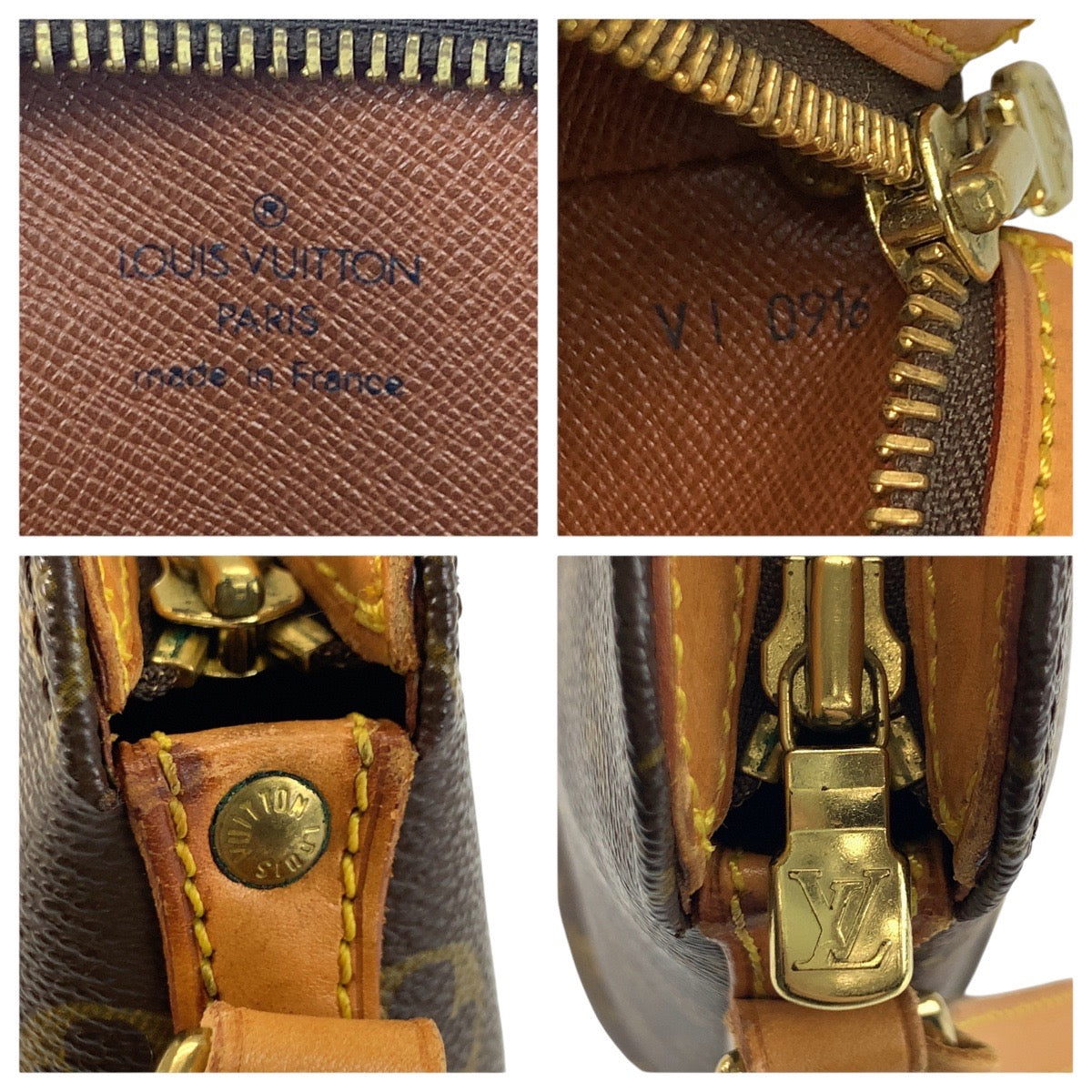 24386
LOUIS VUITTON ルイヴィトン モノグラム ドルーオ ブラウン ゴールド金具 PVC / レザー M51290 ショルダーバッグ ポシェット レディース AB56