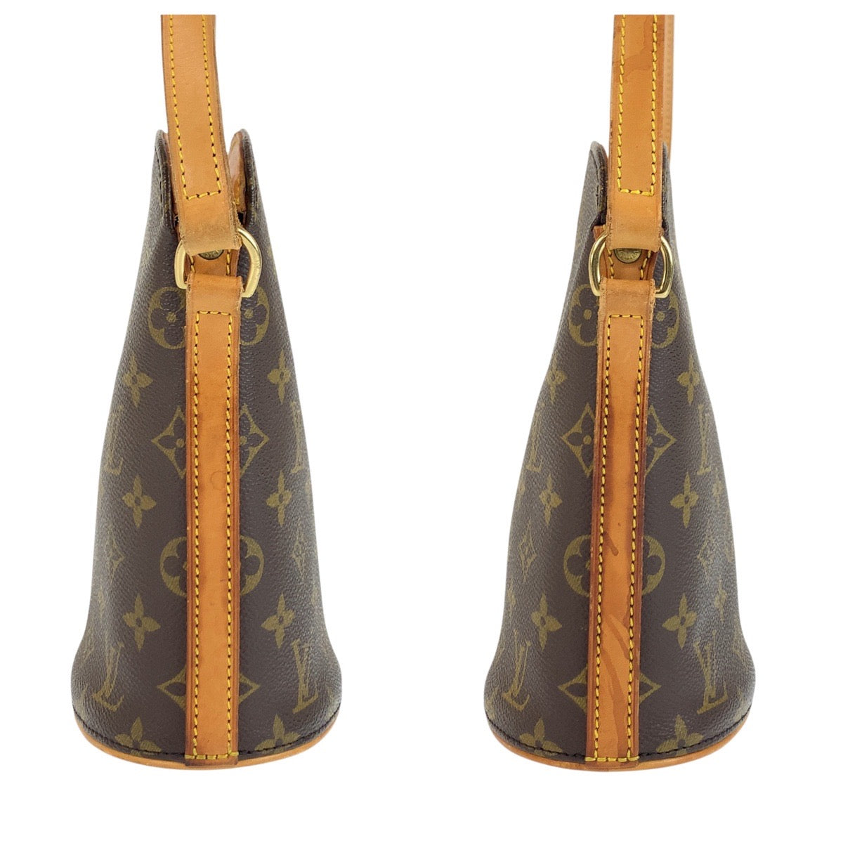 24386
LOUIS VUITTON ルイヴィトン モノグラム ドルーオ ブラウン ゴールド金具 PVC / レザー M51290 ショルダーバッグ ポシェット レディース AB56