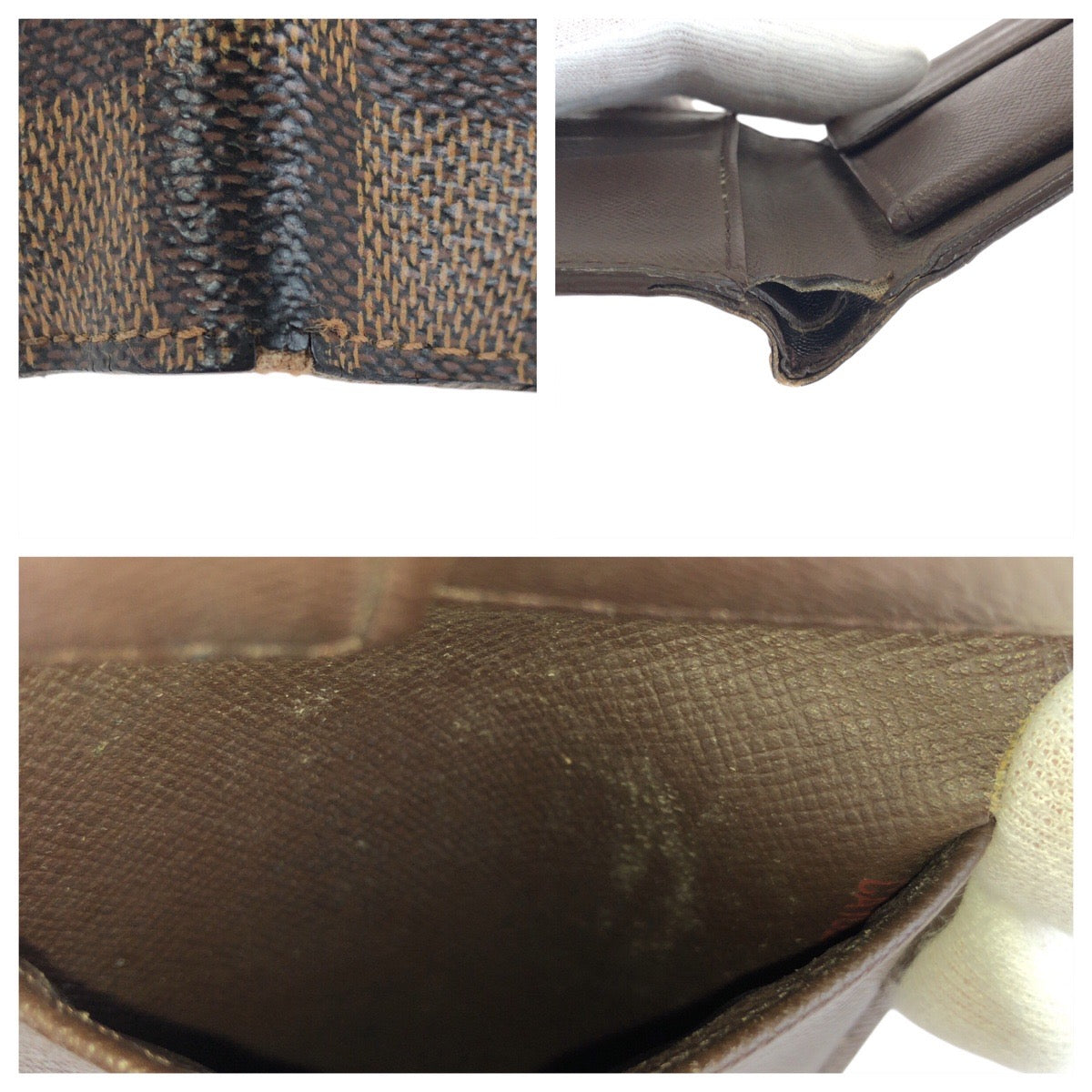 24387
LOUIS VUITTON ルイヴィトン ダミエ ポルトフォイユ マルコ ブラウン ゴールド金具 PVC N61675 折財布 コンパクトウォレット レディース AB14