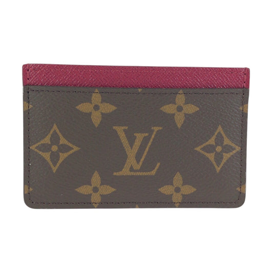 24389
LOUIS VUITTON ルイヴィトン モノグラム ブラウン フューシャ PVC M60703 カードケース 名刺入れ パスケース レディース SA32