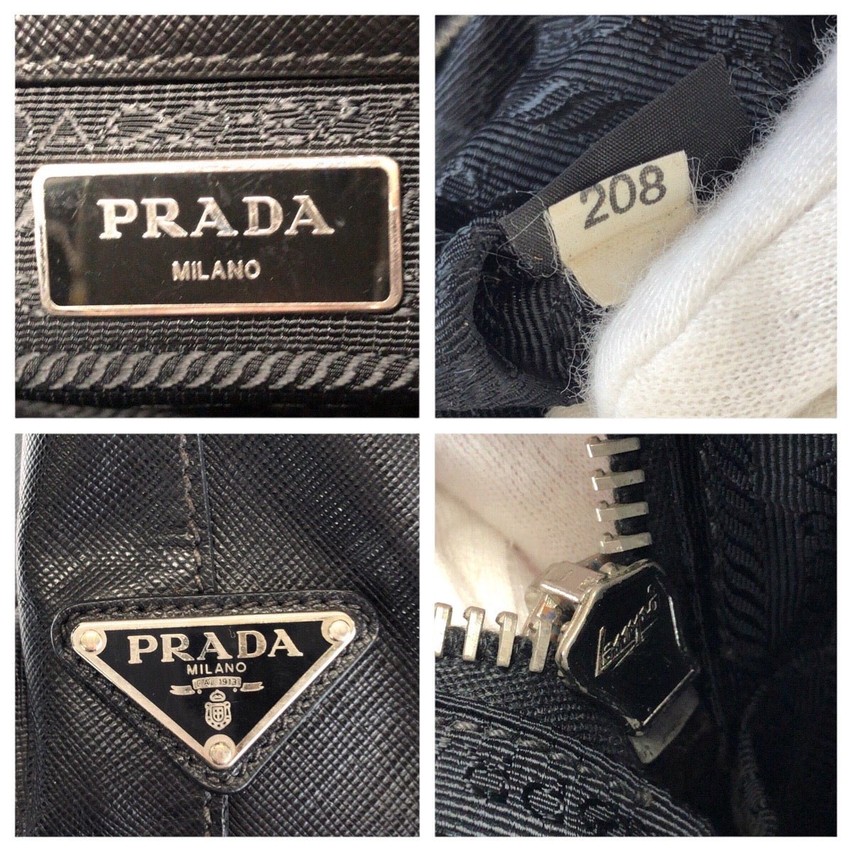 24393
PRADA プラダ サフィアーノ 三角ロゴプレート ブラック 黒 シルバー金具 レザー ビジネスバッグ ブリーフケース メンズ AB37