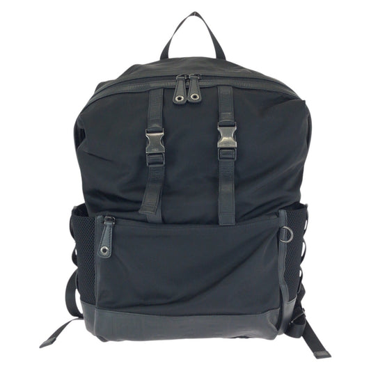 24394
FENDI フェンディ ズッカ ブラック 黒 シルバー金具 ナイロン / レザー 7VZ038 リュックサック バックパック レディース ABP49