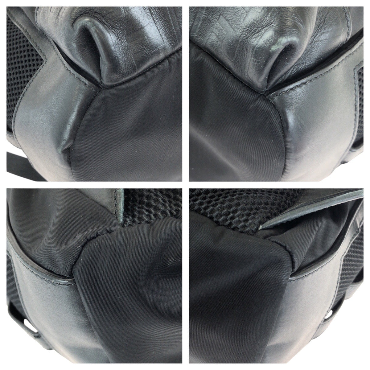 24394
FENDI フェンディ ズッカ ブラック 黒 シルバー金具 ナイロン / レザー 7VZ038 リュックサック バックパック レディース ABP49