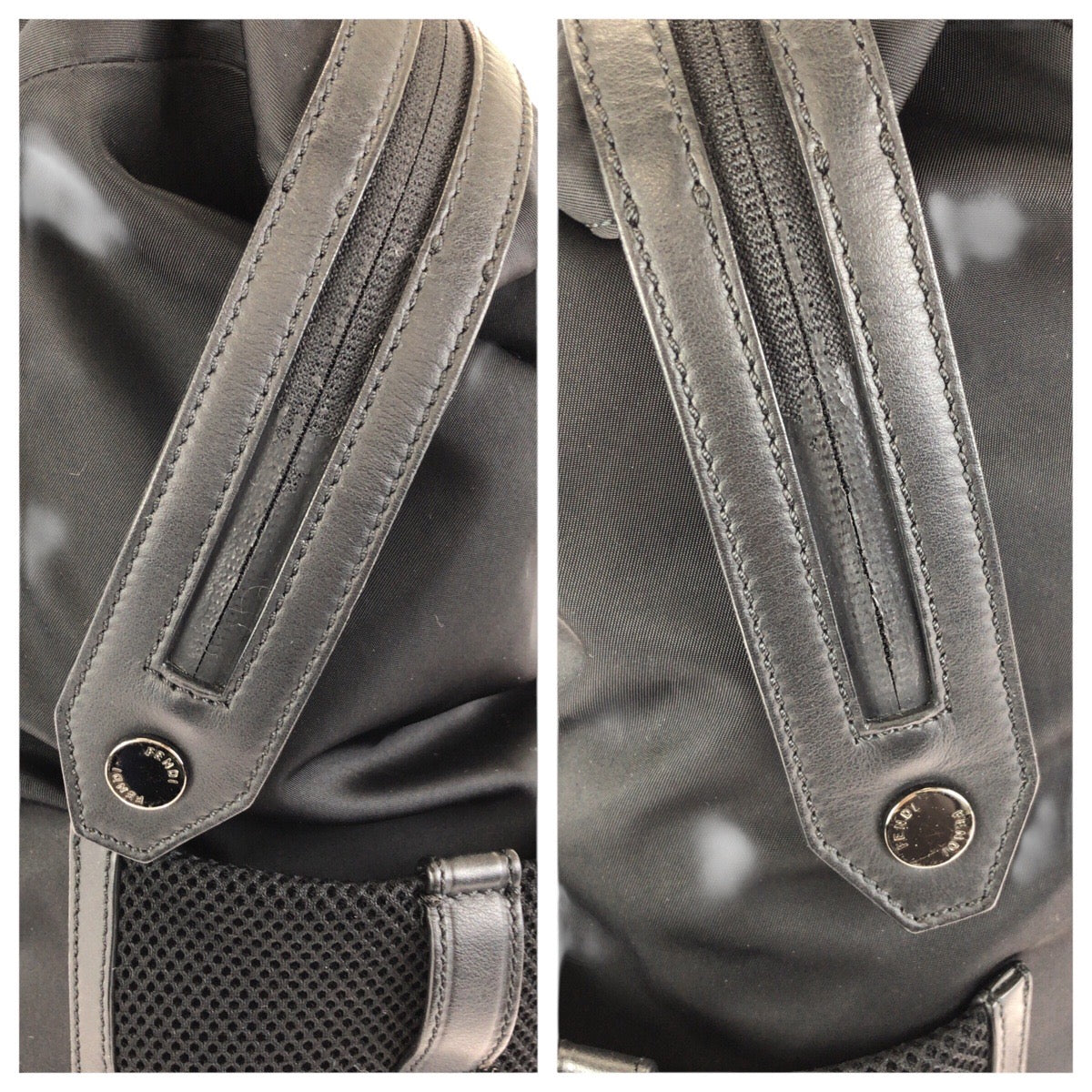 24394
FENDI フェンディ ズッカ ブラック 黒 シルバー金具 ナイロン / レザー 7VZ038 リュックサック バックパック レディース ABP49