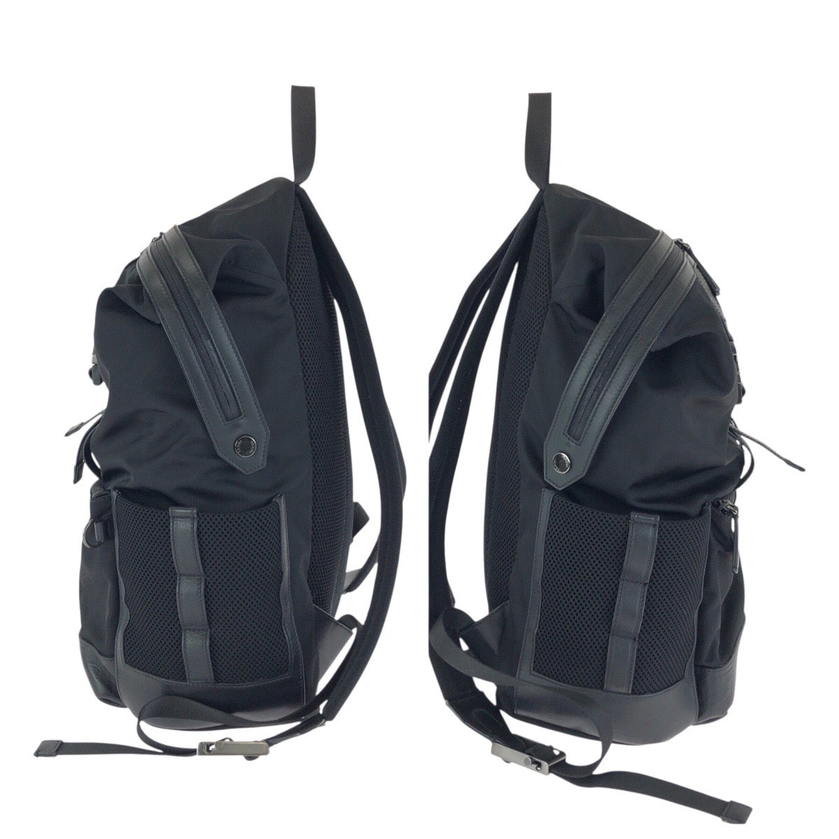 24394
FENDI フェンディ ズッカ ブラック 黒 シルバー金具 ナイロン / レザー 7VZ038 リュックサック バックパック レディース ABP49