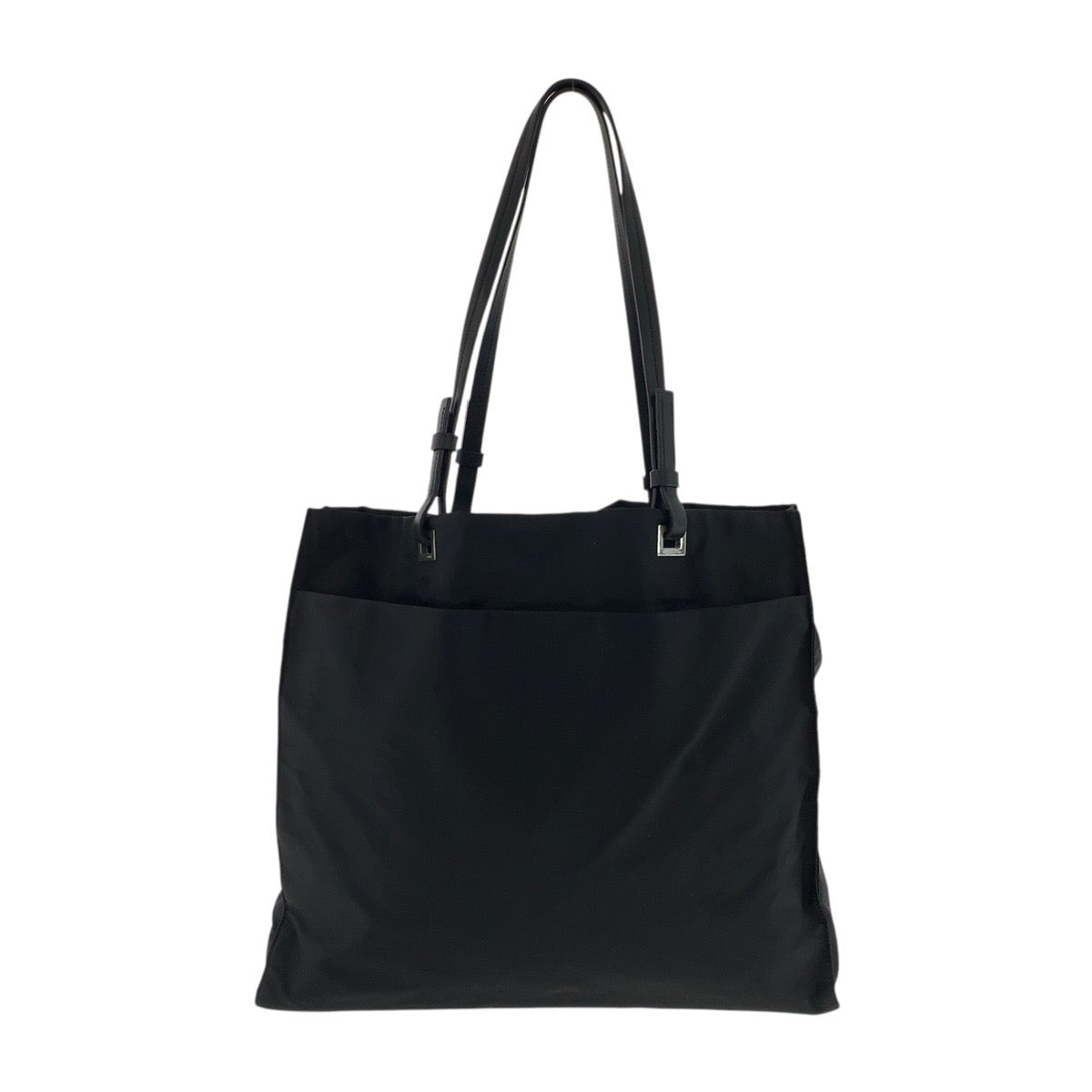 24398
PRADA プラダ テスート 三角ロゴプレート ブラック 黒 シルバー金具 ナイロン / レザー トートバッグ ショルダーバッグ レディース ABP30