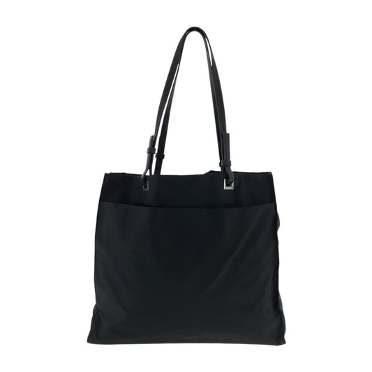 24398
PRADA プラダ テスート 三角ロゴプレート ブラック 黒 シルバー金具 ナイロン / レザー トートバッグ ショルダーバッグ レディース ABP30