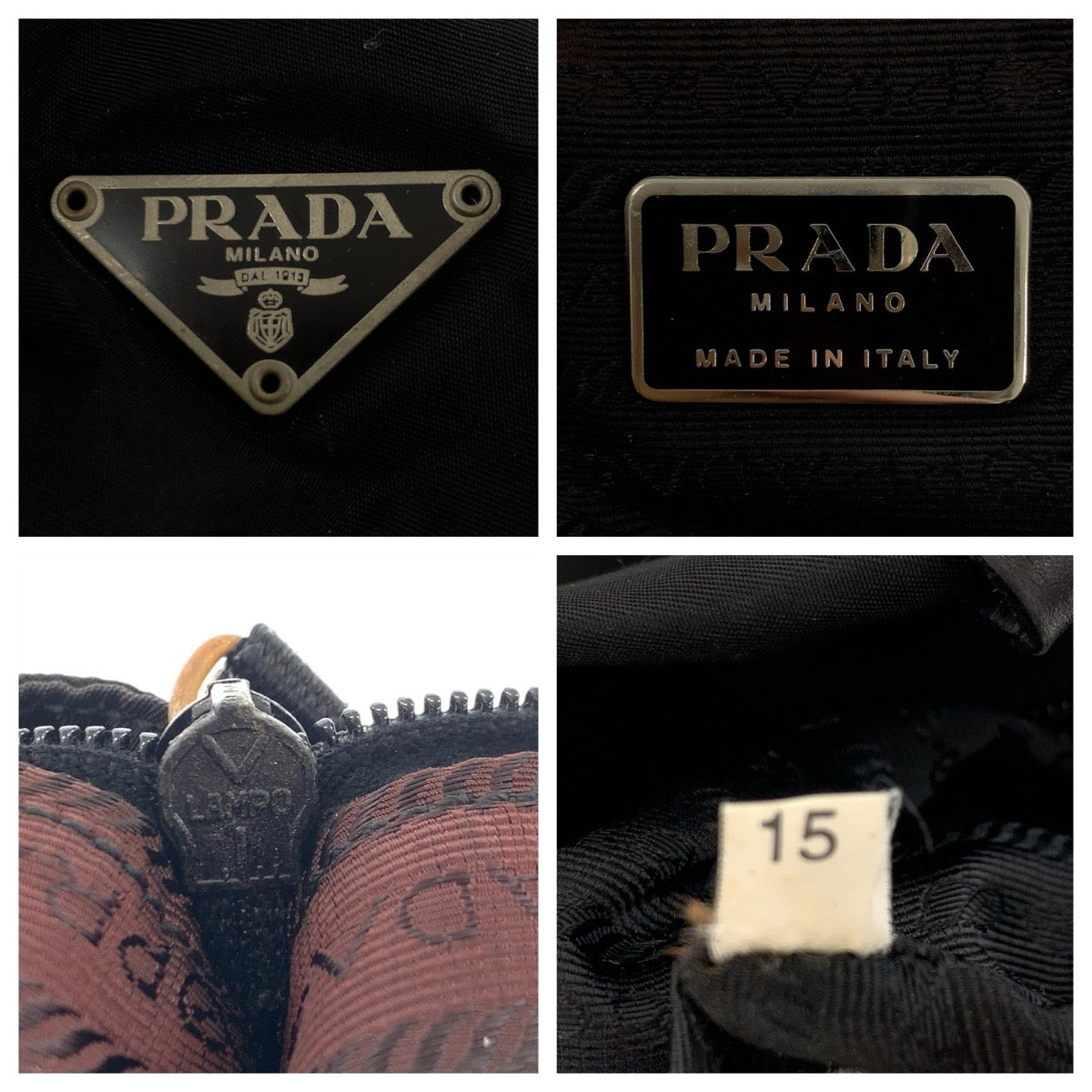 24398
PRADA プラダ テスート 三角ロゴプレート ブラック 黒 シルバー金具 ナイロン / レザー トートバッグ ショルダーバッグ レディース ABP30