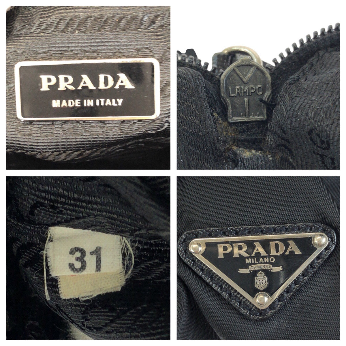 24399
PRADA プラダ テスート 三角ロゴプレート ブラック 黒 シルバー金具 ナイロン ショルダーバッグ メッセンジャーバッグ レディース ABP36