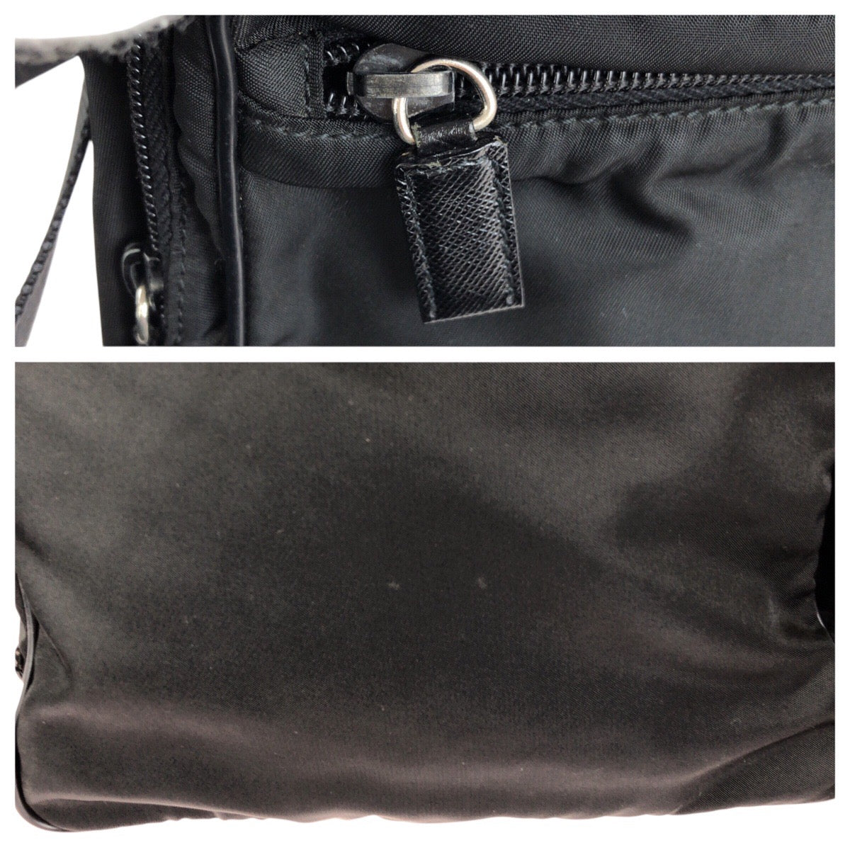 24399
PRADA プラダ テスート 三角ロゴプレート ブラック 黒 シルバー金具 ナイロン ショルダーバッグ メッセンジャーバッグ レディース ABP36