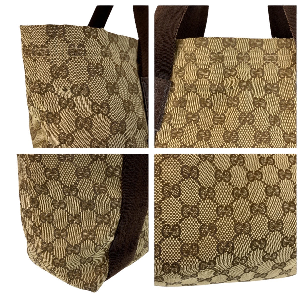 24400
GUCCI グッチ ベージュ ブラウン GGキャンバス 189669 トートバッグ ハンドバッグ レディース AB22