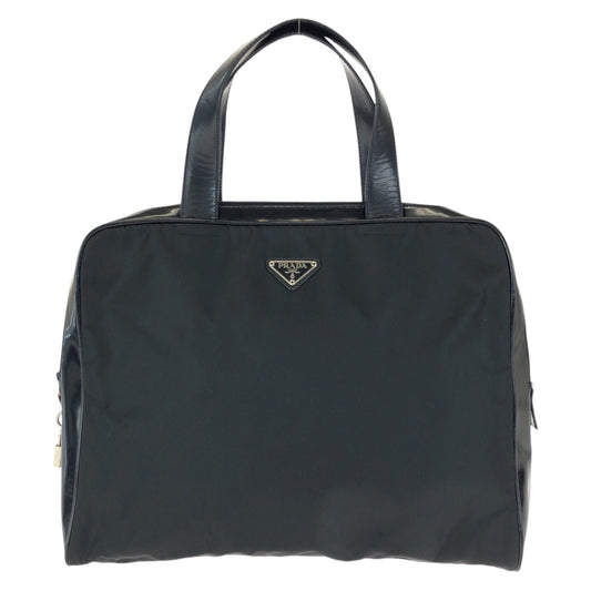 24402
PRADA プラダ テスート 三角ロゴプレート ブラック 黒 シルバー金具 ナイロン / レザー ビジネスバッグ ブリーフケース メンズ ABP36