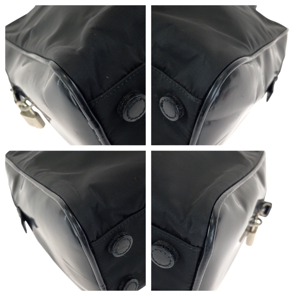 24402
PRADA プラダ テスート 三角ロゴプレート ブラック 黒 シルバー金具 ナイロン / レザー ビジネスバッグ ブリーフケース メンズ ABP36