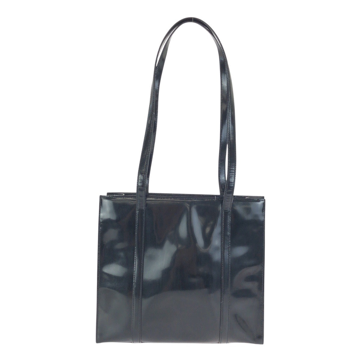24403
PRADA プラダ ブラック 黒 シルバー金具 パテントレザー トートバッグ ショルダーバッグ レディース ABP36